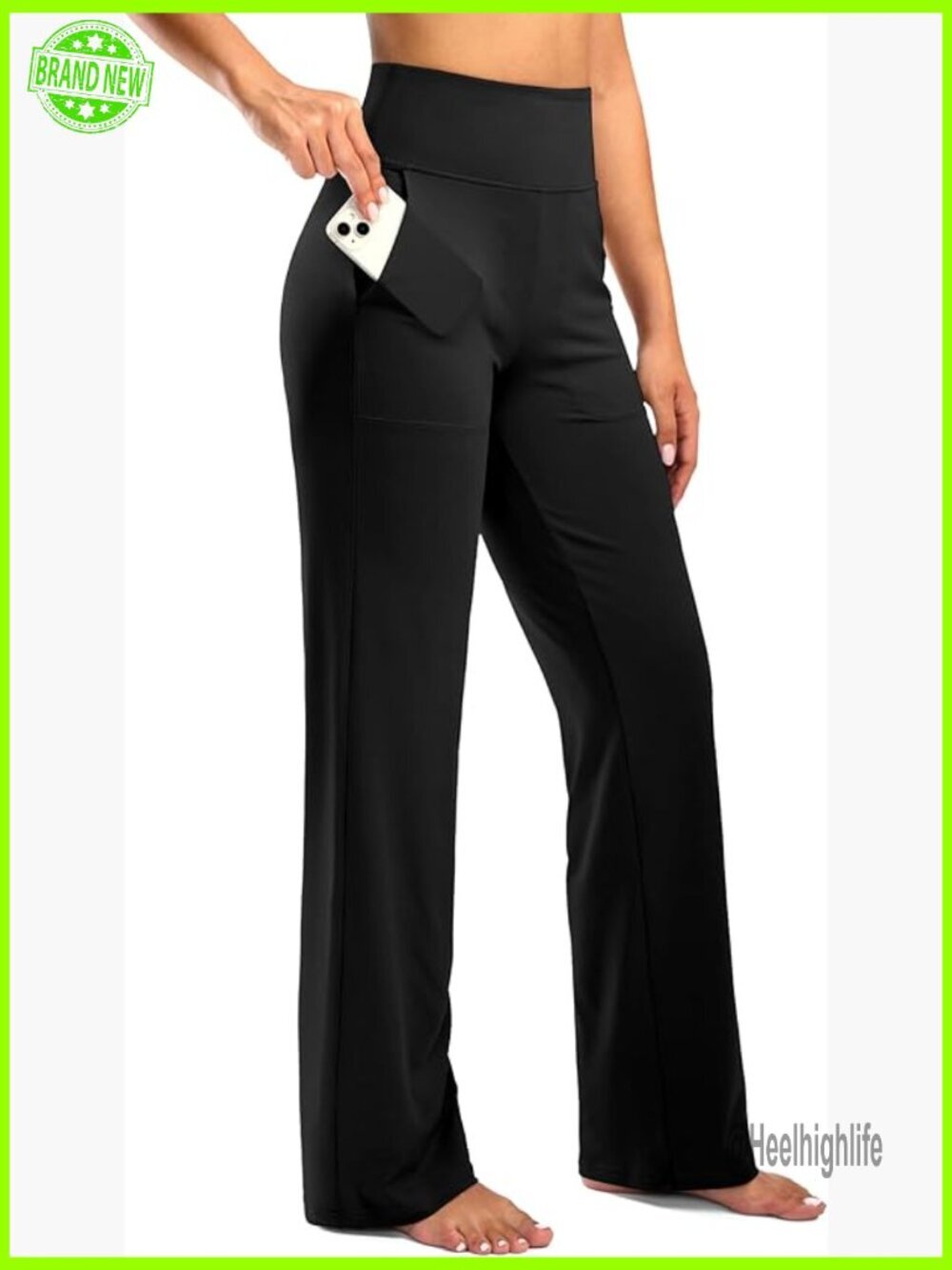 Wide Leg Yoga Pants with Pockets High Waist Stretch Lounge Sweatpants